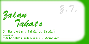 zalan takats business card